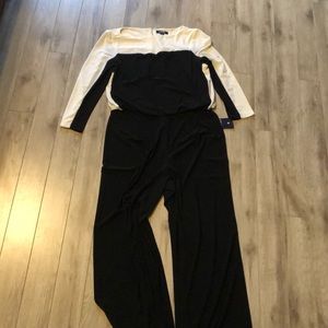 Black / White Chaps paint suit / long romper
